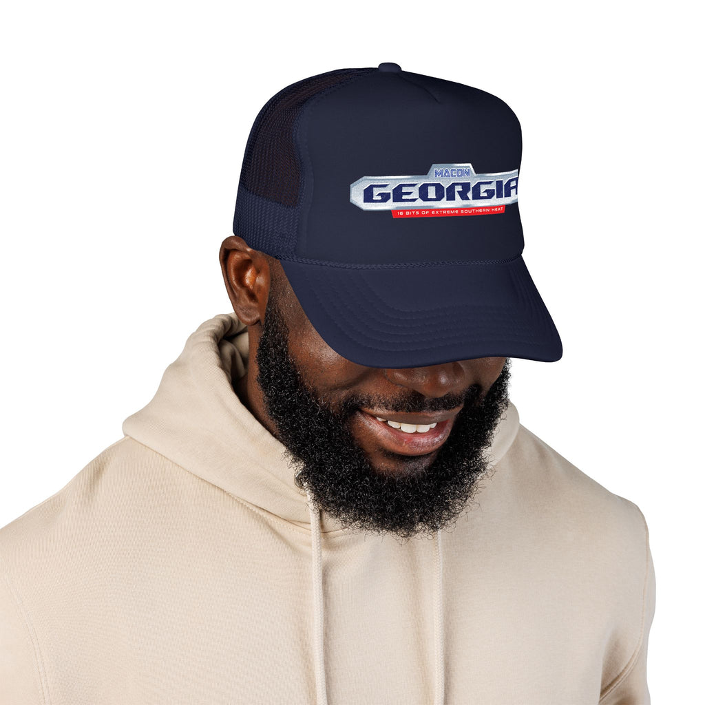 Georgia Retro Game Badge - Foam Trucker  (3 Color Options)