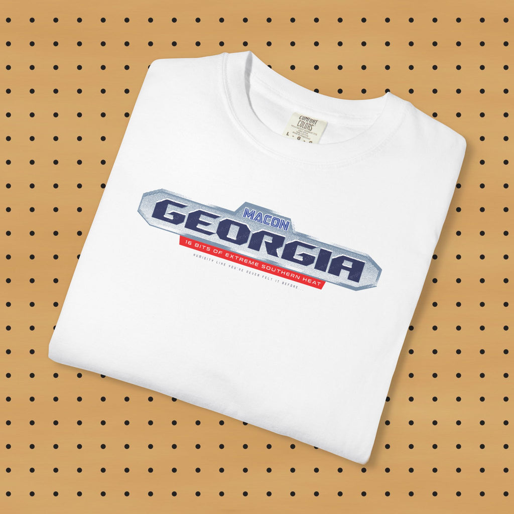Macon Retro Game Badge T-shirt - White