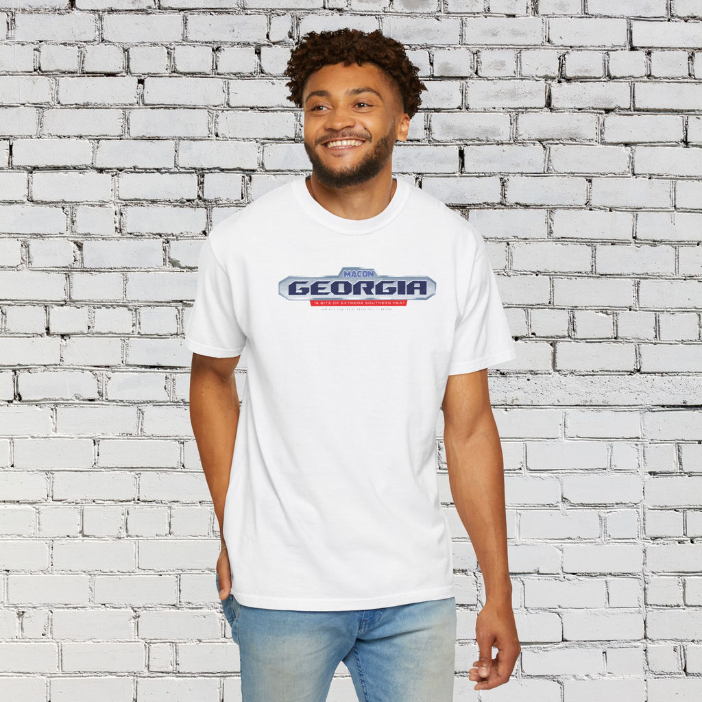 Macon Retro Game Badge T-shirt - White