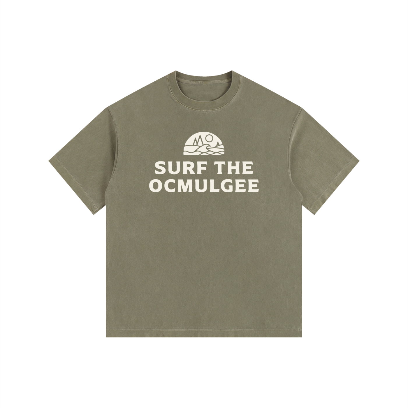 Surf The Ocmulgee - Vintage Washed Oversized Cotton T-Shirt