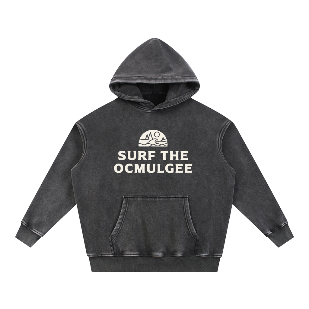Surf the Ocmulgee - Snow Wash Oversize Hoodie