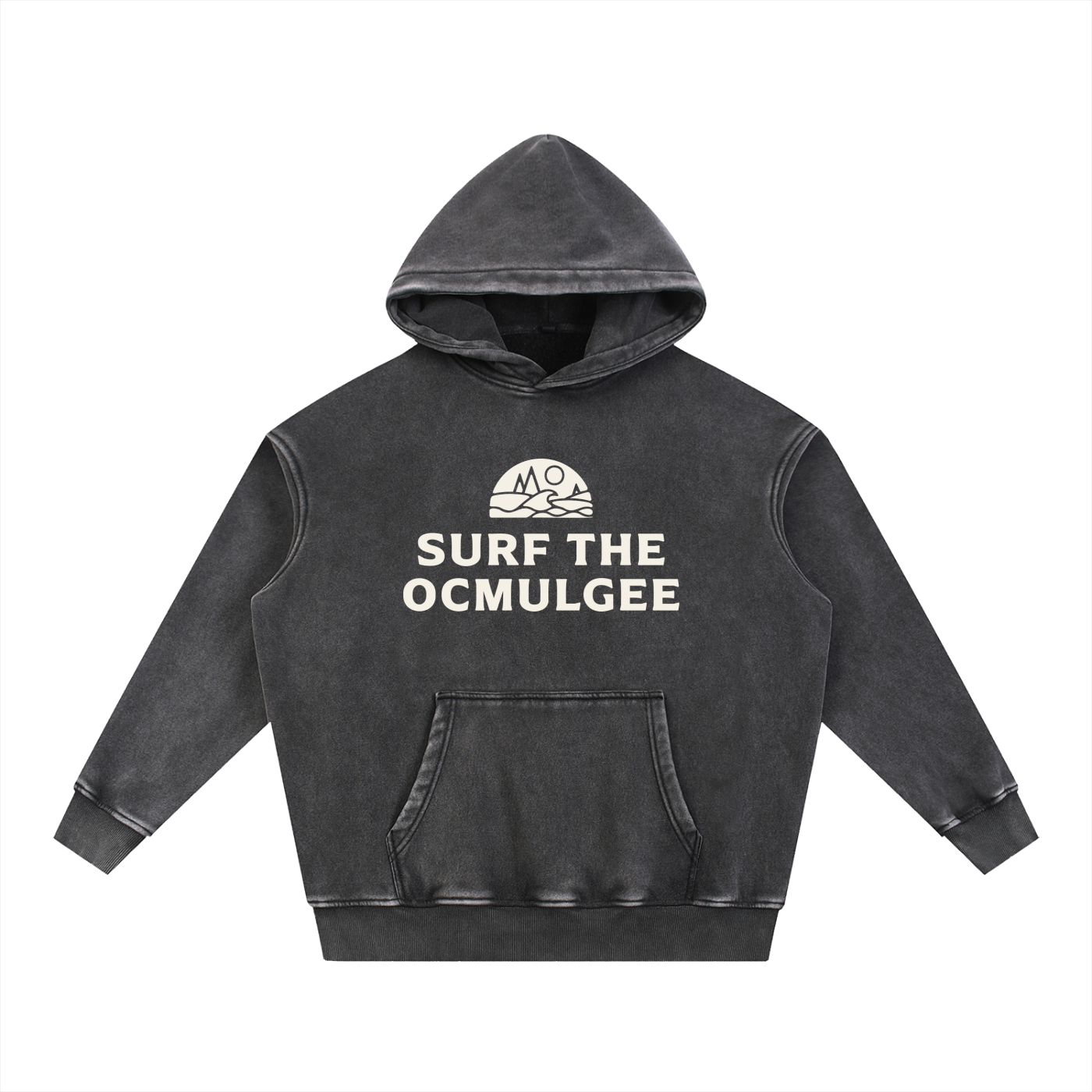 Surf the Ocmulgee - Snow Wash Oversize Hoodie