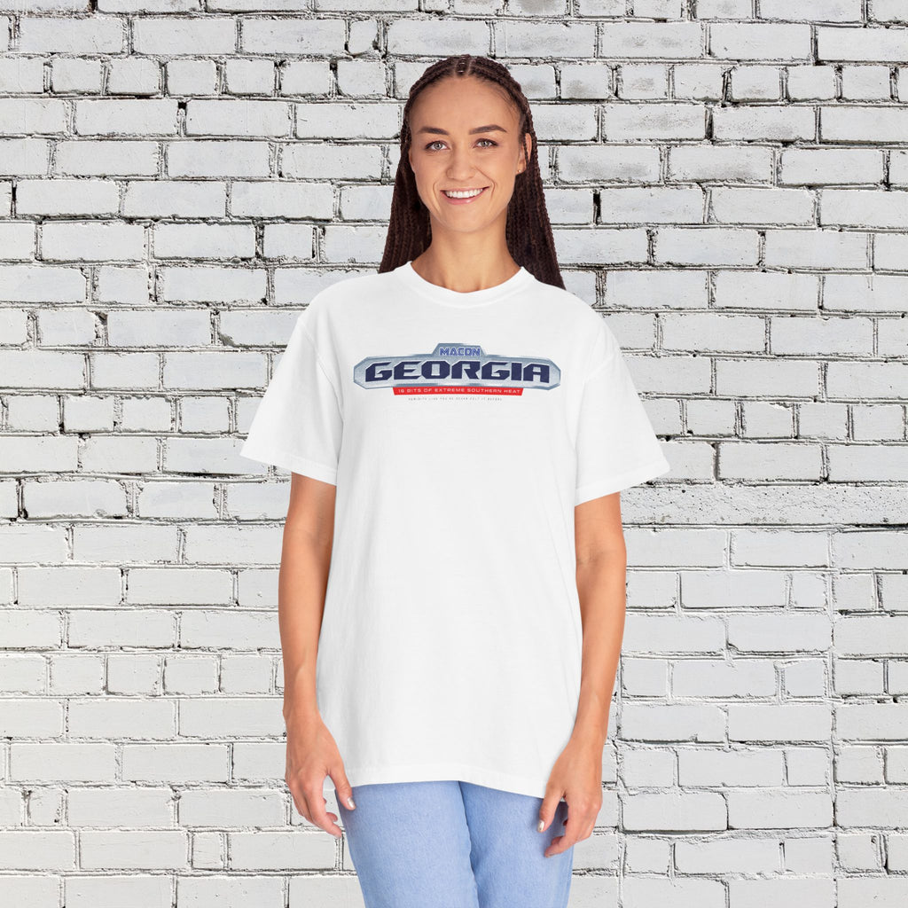 Macon Retro Game Badge T-shirt - White