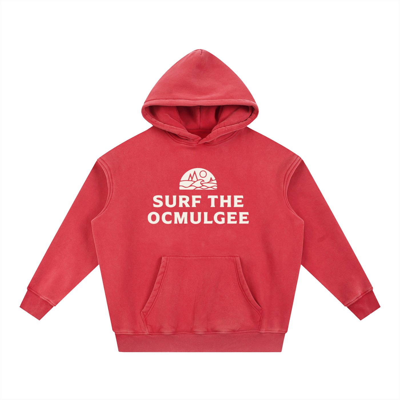 Surf the Ocmulgee - Snow Wash Oversize Hoodie